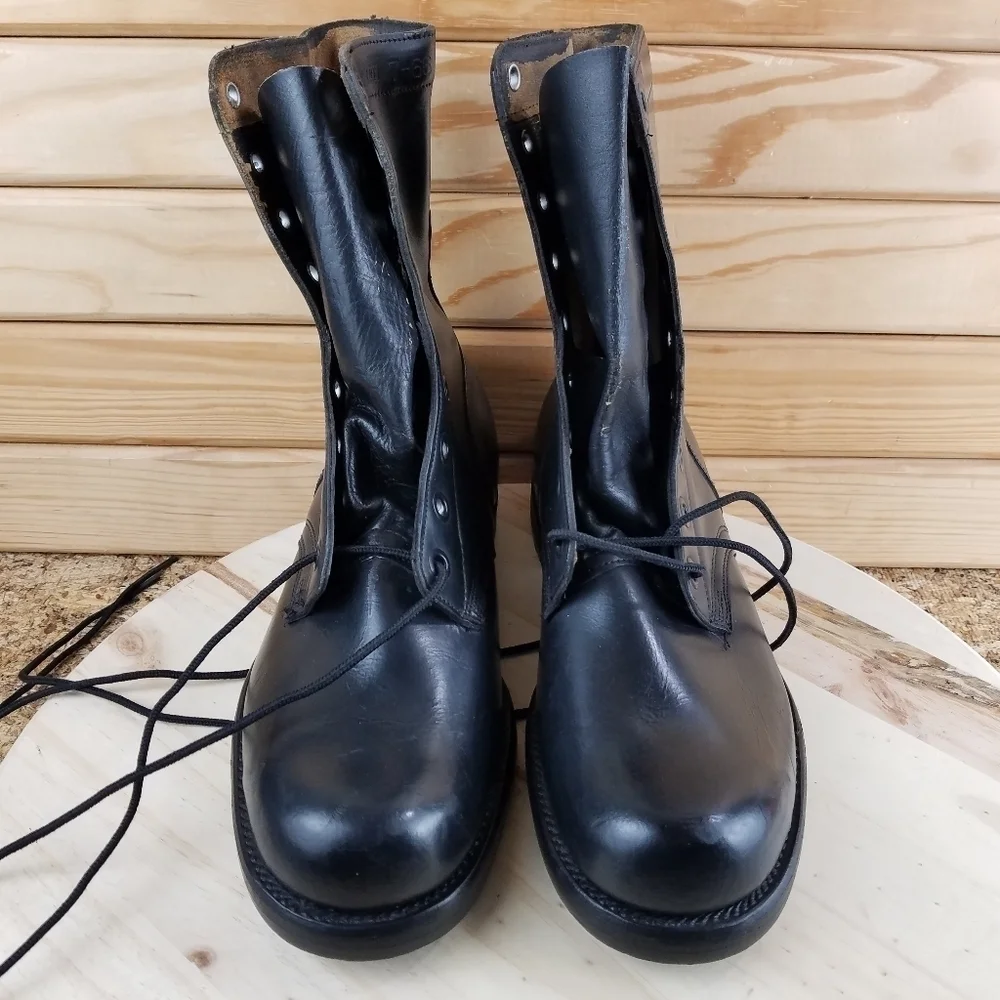 VTG Cumberland Shoe Corp 1966 US Army 9 REG Combat Military Boots GOODYEAR Soles